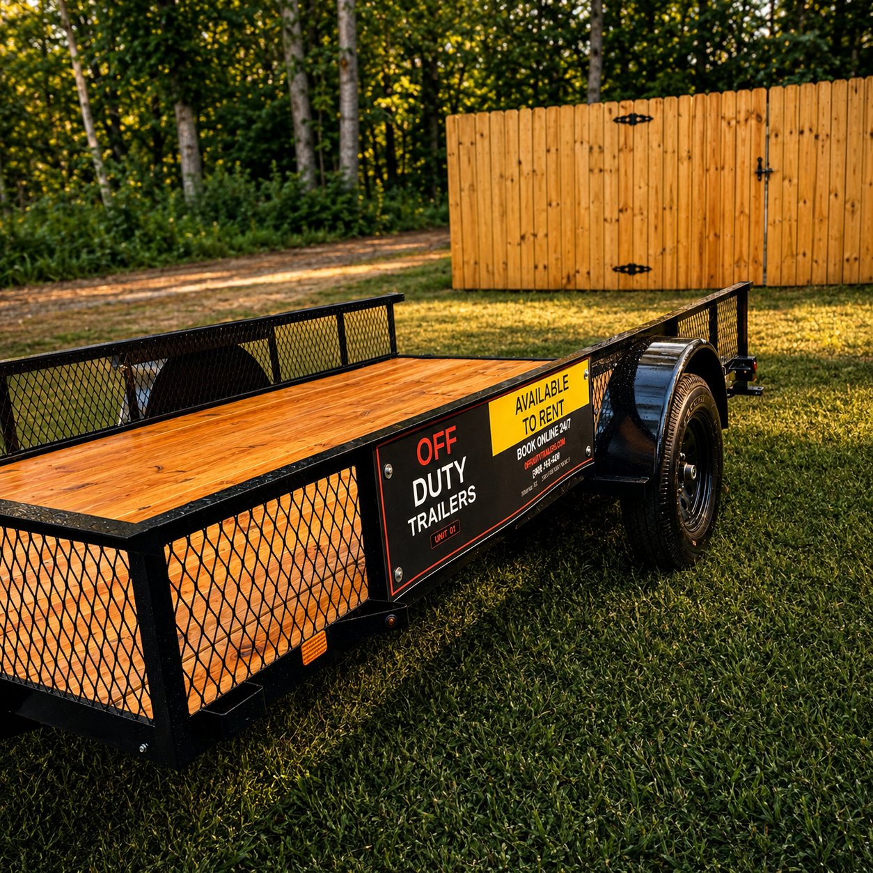 Off Duty Trailers Unit 01 — 7x12 Mesh High Side Utility Trailer
